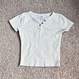 URBAN OUTFITTERS SHORT SLEEVE WAFFLE TOP